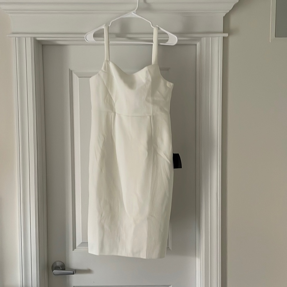 Lulus Guessing Game White Bodycon Midi Dress